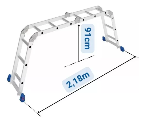 Escada Multiuso Articulada 3x4 Aluminio 12 Degraus MOR - Image 10